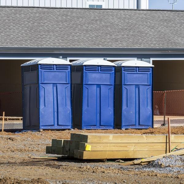 Heavy-duty construction site porta potty in Andover, Massachusetts